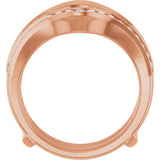 14K Gold Round Natural Diamond Channel-Set Ring Guard – 1/2 CTW - Rose Gold - view 2