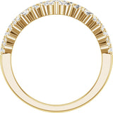 14K Gold Round Lab-Grown Diamond Contour Band – 3.1mm Stones - Yellow Gold - view 2