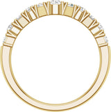 14K Gold Round Lab-Grown Diamond Contour Band – 1 CTW - Yellow Gold - view 2