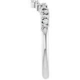 Platinum Round Natural Diamond Contour Band IX - view 4