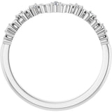 Platinum Round Natural Diamond Contour Band IX - view 2
