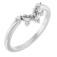Platinum Round Natural Diamond Contour Band X