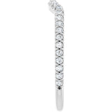 Platinum Round Natural Diamond Accented Contour Band – 1.1-3mm Stones - view 4