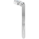 Platinum Round Natural Diamond Contour Band – 2.7-3.5mm Stones - view 4