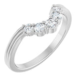 Platinum Round Lab-Grown Diamond Contour Band – 2.7-3.5mm Stones
