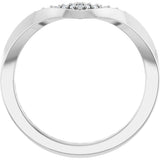 Platinum Round Lab-Grown Diamond Contour Band III - view 2