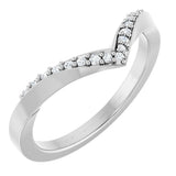 14K Gold Round Lab-Grown Diamond Contour Band III - White Gold