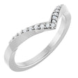 Platinum Round Natural Diamond Contour Band No. 2