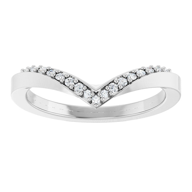 Platinum Round Natural Diamond Contour Band No. 2 - view 3