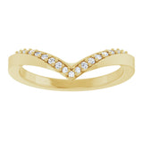 14K Gold Round Lab-Grown Diamond Contour Band III - Yellow Gold - view 3