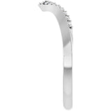Platinum Round Natural Diamond Contour Band No. 2 - view 4