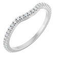 Platinum Round Natural Diamond Accented Contour Band – 1.1-3mm Stones