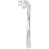 Platinum Natural Diamond Accented Contour Band II - view 4