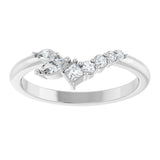 Platinum Natural Diamond Accented Contour Band II - view 3
