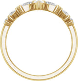 14K Gold Pear Lab-Grown Diamond Contour Band – 4.3x2.8mm - Yellow Gold - view 2