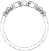 14K Gold Pear Lab-Grown Diamond Contour Band – 4.3x2.8mm - White Gold - view 2