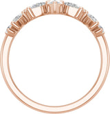 14K Gold Pear Lab-Grown Diamond Contour Band – 4.3x2.8mm - Rose Gold - view 2