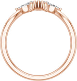 14K Gold Marquise Lab-Grown Diamond Contour Band – 4.7x3mm - Rose Gold - view 2