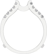 14K Gold Square Lab-Grown Diamond Ring Guard - White Gold - view 2