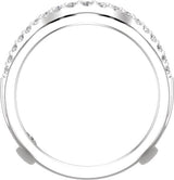 14K Gold Round Natural Diamond Ring Guard No. 3 - White Gold - view 2