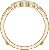 14K Gold Pear Lab-Grown Diamond Ring Guard – 4.1x2.7mm - Yellow Gold - view 2