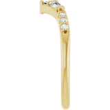 14K Gold Tapered Baguette Lab-Grown Diamond Contour Band - Yellow Gold - view 4