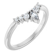 Platinum Marquise Lab-Grown Diamond Accented Contour Band – 4x2mm