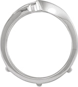 14K Gold Round Natural Diamond Ring Guard – 1/4 CTW - White Gold - view 2