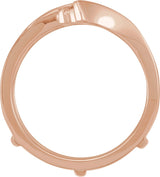 14K Gold Round Natural Diamond Ring Guard – 1/4 CTW - Rose Gold - view 2