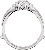 Platinum Round Natural Diamond Ring Guard – 1.7mm Stones - view 2