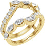 14K Gold Marquise Lab-Grown Diamond Ring Guard – 4.7x2.4mm - Yellow Gold