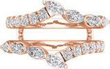 14K Gold Marquise Lab-Grown Diamond Ring Guard – 4.7x2.4mm - Rose Gold - view 3