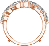 14K Gold Marquise Lab-Grown Diamond Ring Guard – 4.7x2.4mm - Rose Gold - view 2