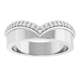 Platinum Round Lab-Grown Diamond Contour Band IV - view 3