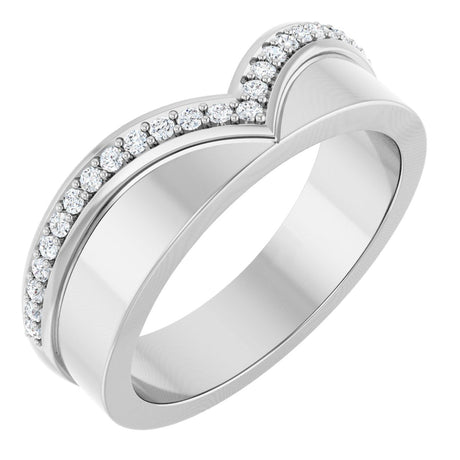 Platinum Round Lab-Grown Diamond Contour Band IV