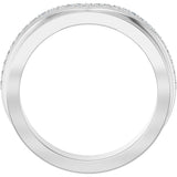 Platinum Round Lab-Grown Diamond Contour Band IV - view 2