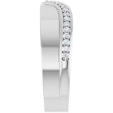 Platinum Round Lab-Grown Diamond Contour Band IV - view 4