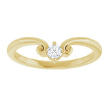 14K Gold Marquise Lab-Grown Diamond Contour Band – 4x3mm - Yellow Gold - view 3