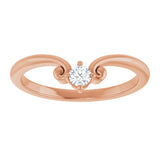 14K Gold Marquise Lab-Grown Diamond Contour Band – 4x3mm - Rose Gold - view 3