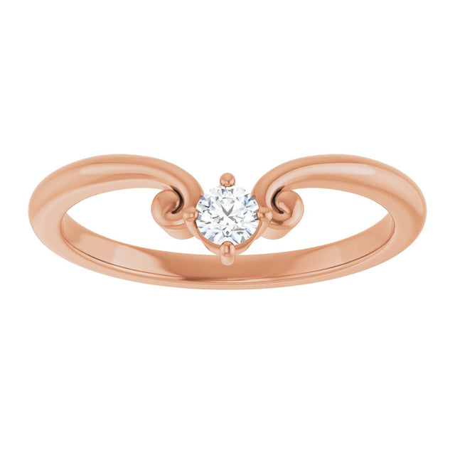 14K Gold Marquise Lab-Grown Diamond Contour Band – 4x3mm - Rose Gold - view 3