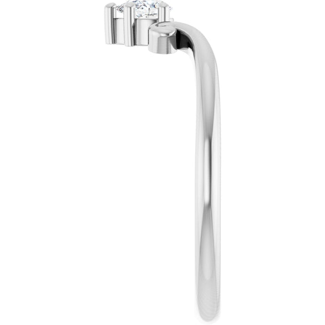Platinum Marquise Lab-Grown Diamond Contour Band – 4x3mm - view 4
