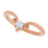 14K Gold Marquise Lab-Grown Diamond Contour Band – 4x3mm - Rose Gold - view 5