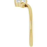 14K Gold Marquise Lab-Grown Diamond Contour Band – 4x3mm - Yellow Gold - view 4