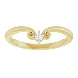 14K Gold Marquise Lab-Grown Diamond Contour Band – 4x3mm - Yellow Gold - view 3