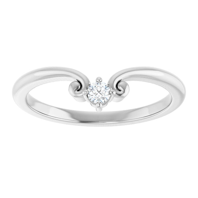 14K Gold Marquise Lab-Grown Diamond Contour Band – 4x3mm - White Gold - view 3