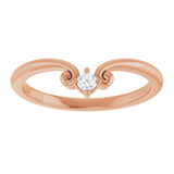 14K Gold Marquise Lab-Grown Diamond Contour Band – 4x3mm - Rose Gold - view 3