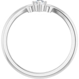 Platinum Marquise Lab-Grown Diamond Contour Band – 4x3mm - view 2