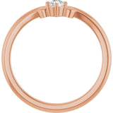 14K Gold Marquise Lab-Grown Diamond Contour Band – 4x3mm - Rose Gold - view 2