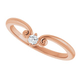 14K Gold Marquise Lab-Grown Diamond Contour Band – 4x3mm - Rose Gold - view 5