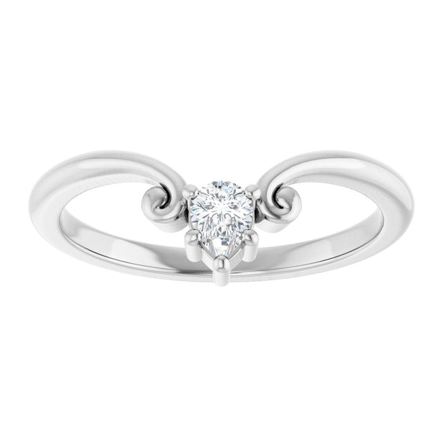 Platinum Marquise Lab-Grown Diamond Contour Band – 4x3mm - view 3